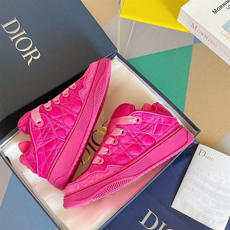 D10r BY ERL B9S SKATER SNEAKER, LIMITED AND NUMBERED EDITION FUCHSIA KUMO CANNAGE SATIN   DO093