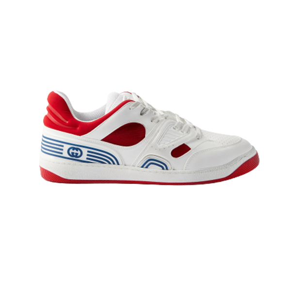 Gvc*1 BASKET SNEAKERS IN WHITE AND RED   GCC031