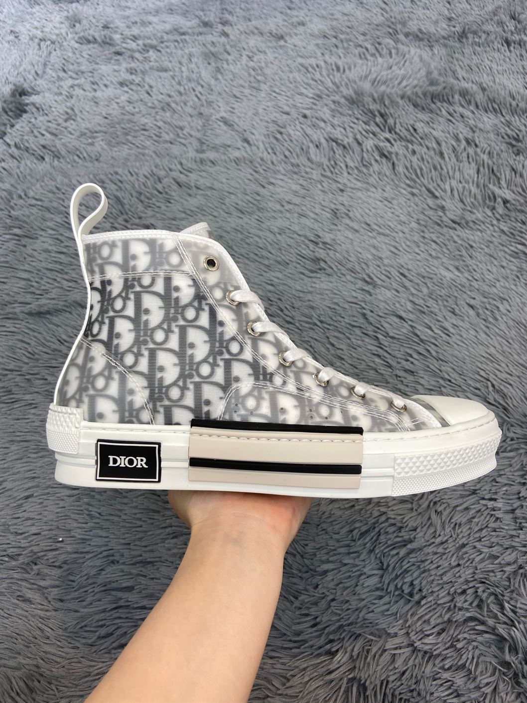 B23 HIGH-TOP SNEAKER D10r OBLIQUE CANVAS   DO059