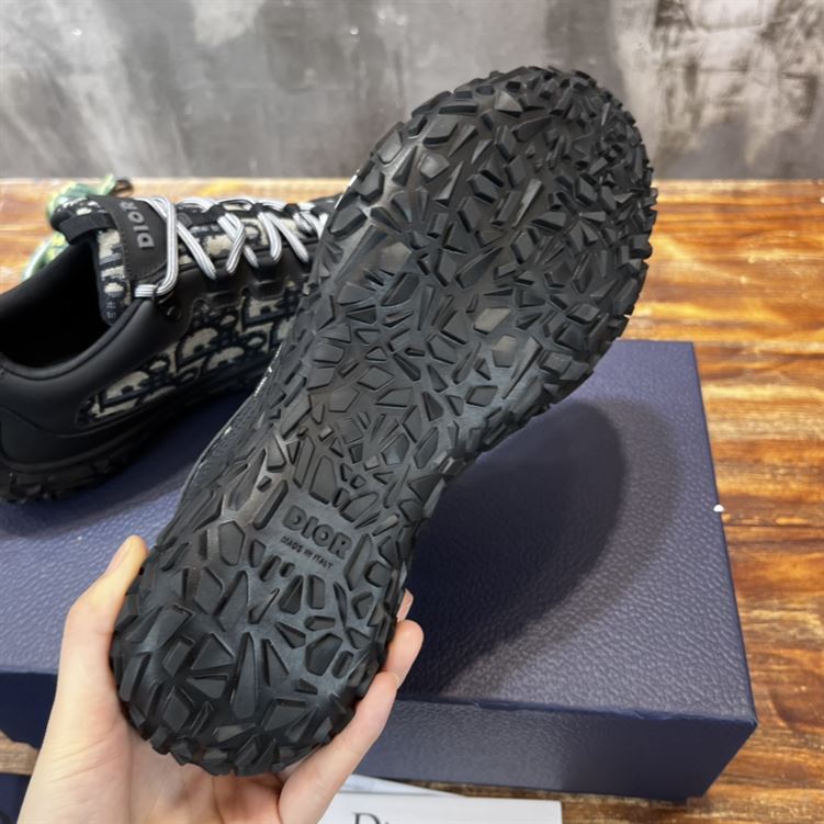 D10rIZON DERBY SHOE BEIGE AND BLACK D10r OBLIQUE JACQUARD AND BLACK RUBBER   DO090