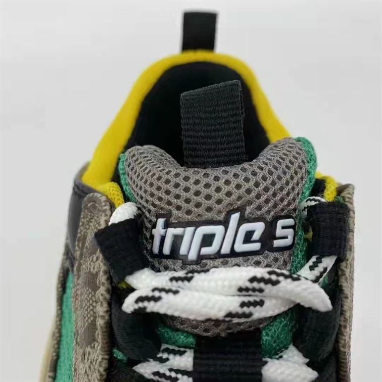 Gvc*1 X Ba1en*iaga THE HACKER PROJECT TRIPLE S BEIGE GREEN YELLOW   GCC074