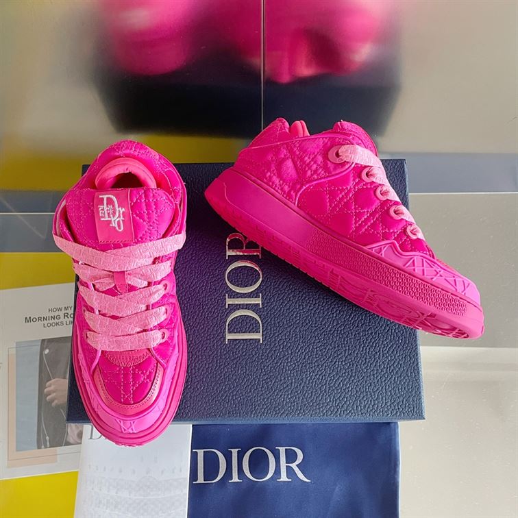 D10r BY ERL B9S SKATER SNEAKER, LIMITED AND NUMBERED EDITION FUCHSIA KUMO CANNAGE SATIN   DO093