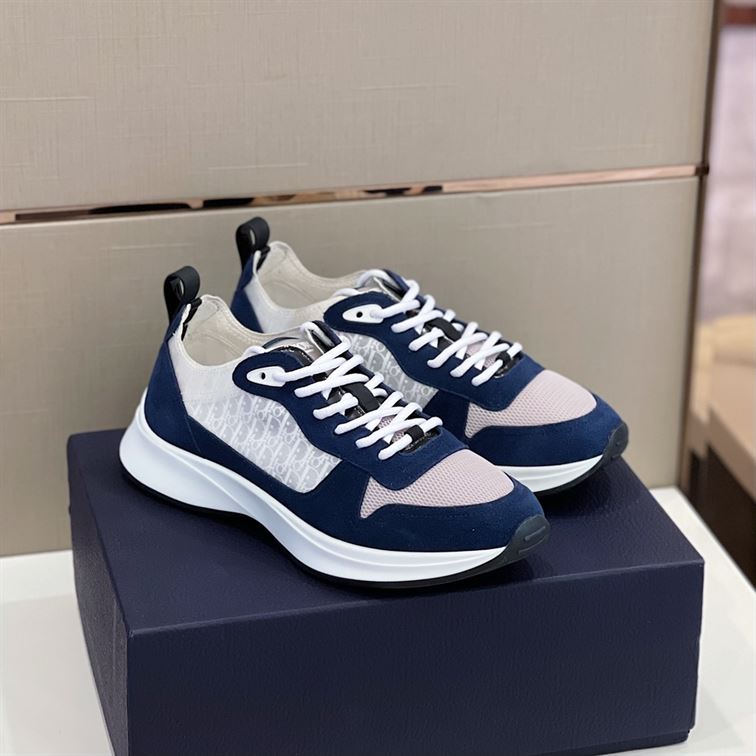 D10r B25 RUNNER NAVY OBLIQUE SUEDE SNEAKER   DO063
