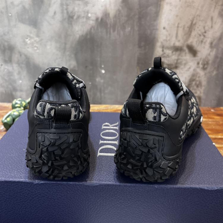 D10rIZON DERBY SHOE BEIGE AND BLACK D10r OBLIQUE JACQUARD AND BLACK RUBBER   DO090