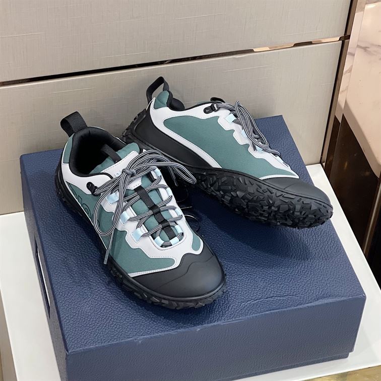 D10rIZON HIKING SHOE GREEN-GREY TECHNICAL MESH AND BLACK RUBBER   DO085