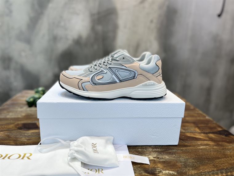 D10r B30 SNEAKER GRAY MESH AND LIGHT PINK AND GRAY TECHNICAL FABRIC   DO058