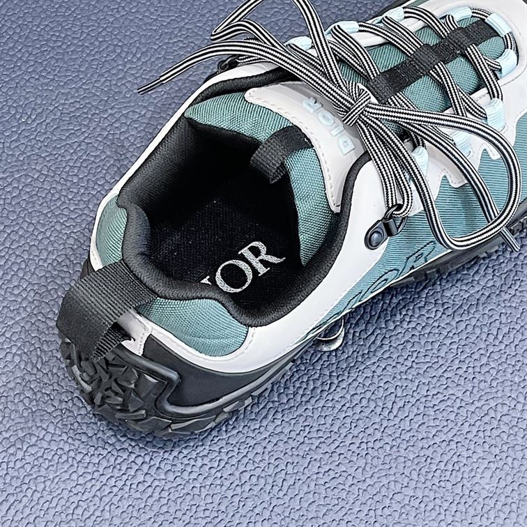 D10rIZON HIKING SHOE GREEN-GREY TECHNICAL MESH AND BLACK RUBBER   DO085