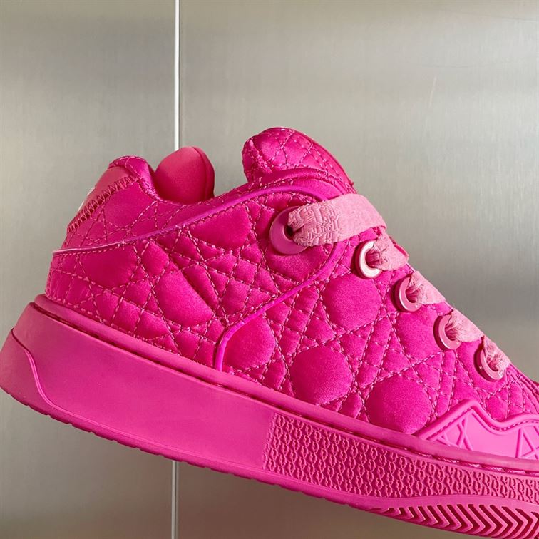 D10r BY ERL B9S SKATER SNEAKER, LIMITED AND NUMBERED EDITION FUCHSIA KUMO CANNAGE SATIN   DO093