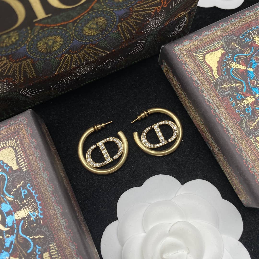 Knockoff Chr1st1an D10r Logo Earring