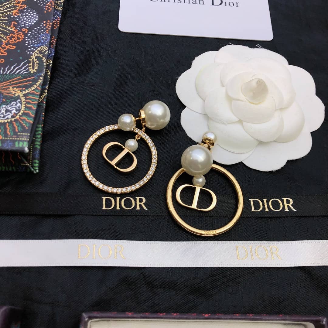 Fake Chr1st1an D10r Logo Earring