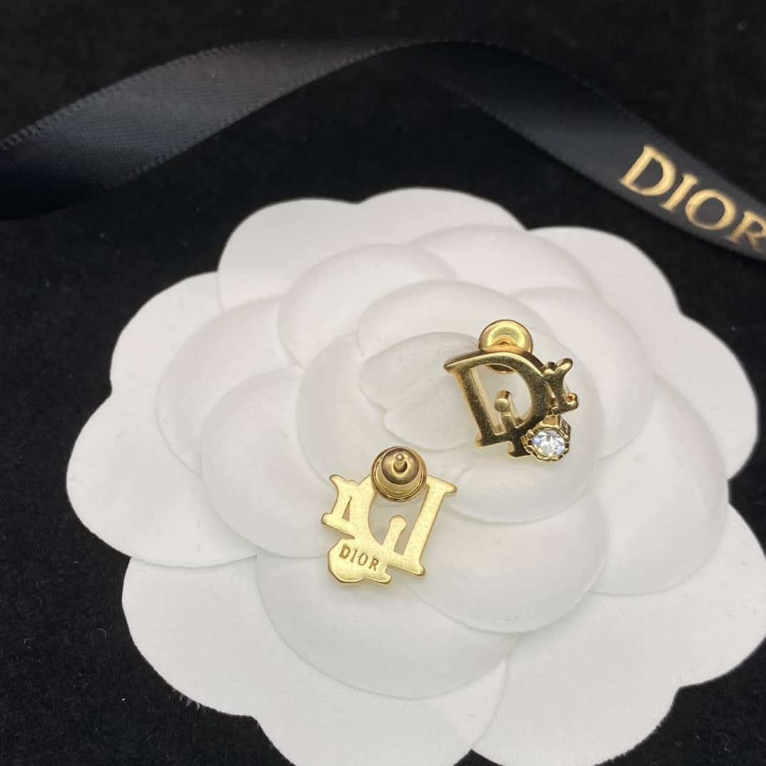 Fake Chr1st1an D10r Logo Earring