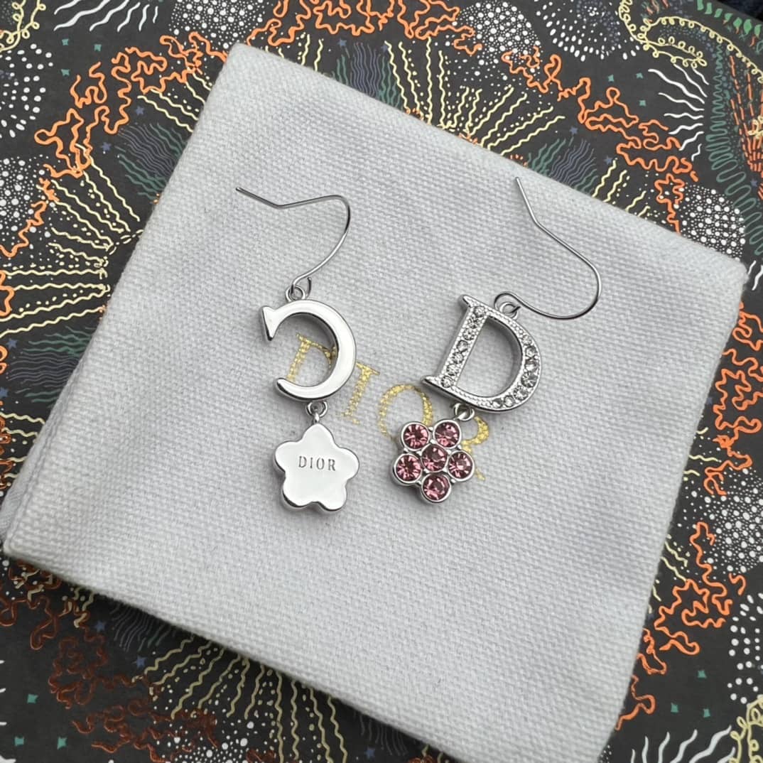 Fake Chr1st1an D10r Logo Earring