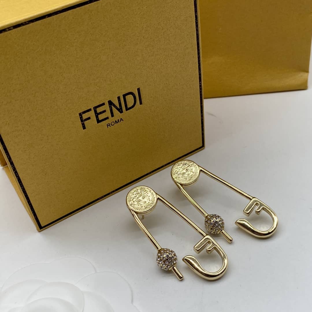 Knockoff F**di Logo Earring