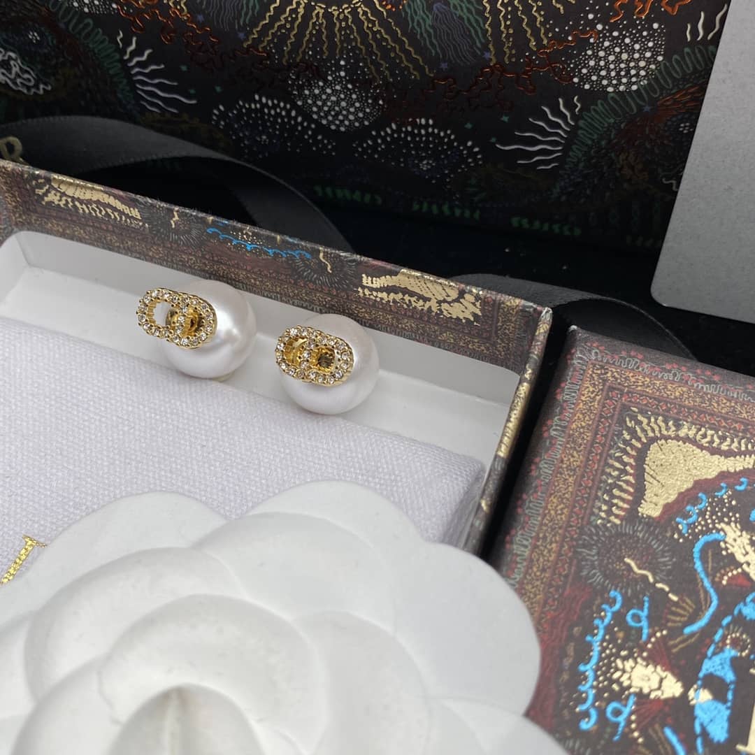 Knockoff Chr1st1an D10r Logo Earring