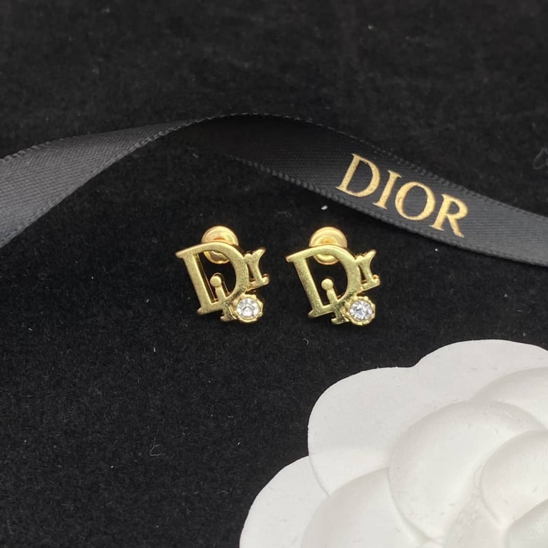 Fake Chr1st1an D10r Logo Earring