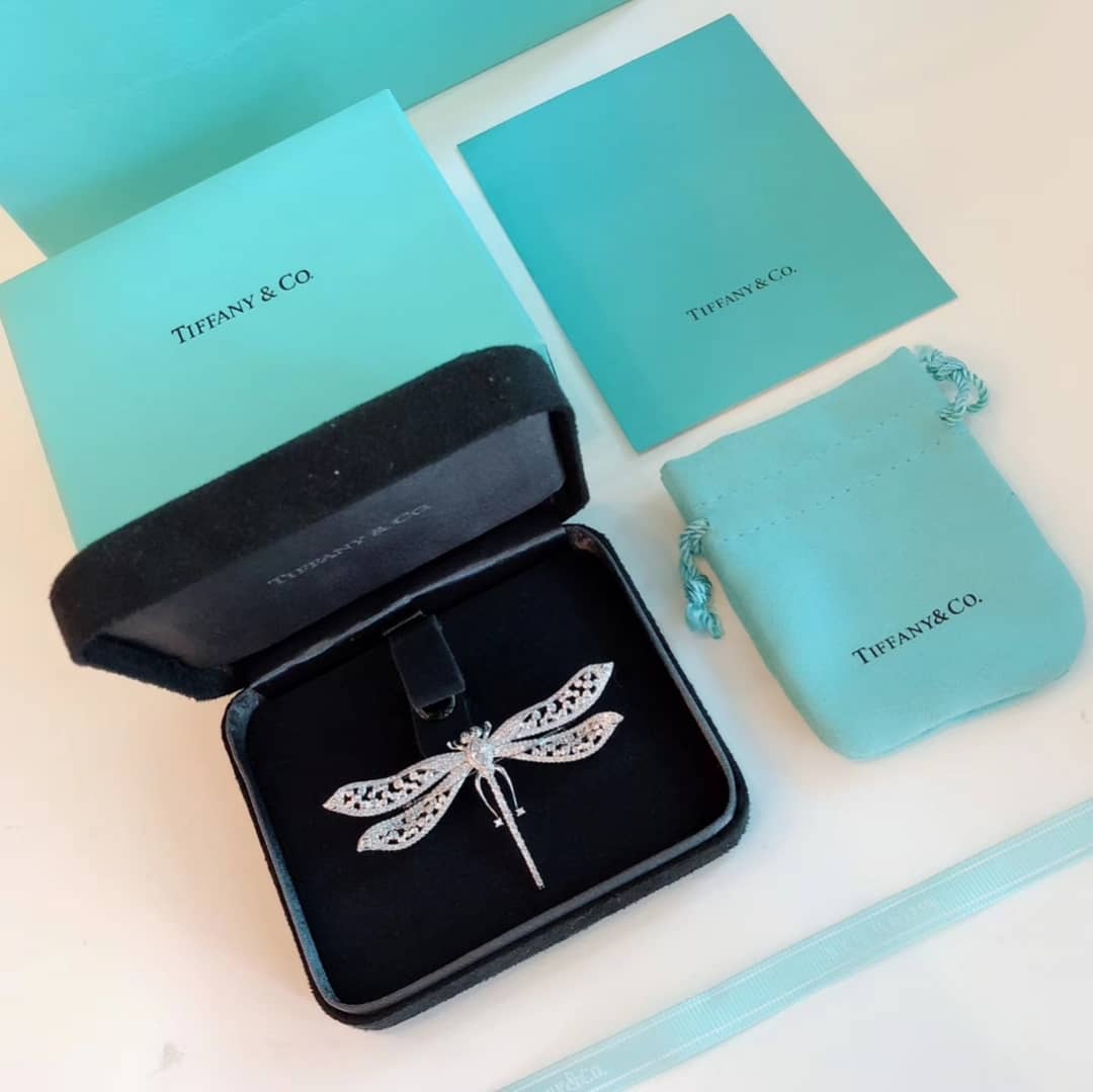 Fake T*f*ny Logo Brooch