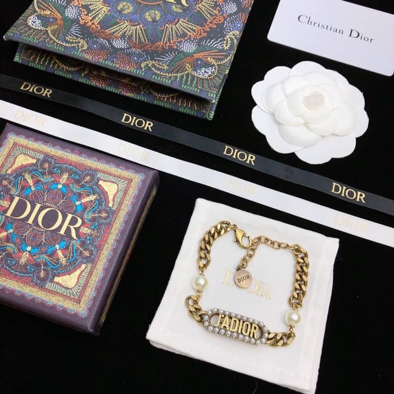 Fake Chr1st1an D10r Logo Bracelet