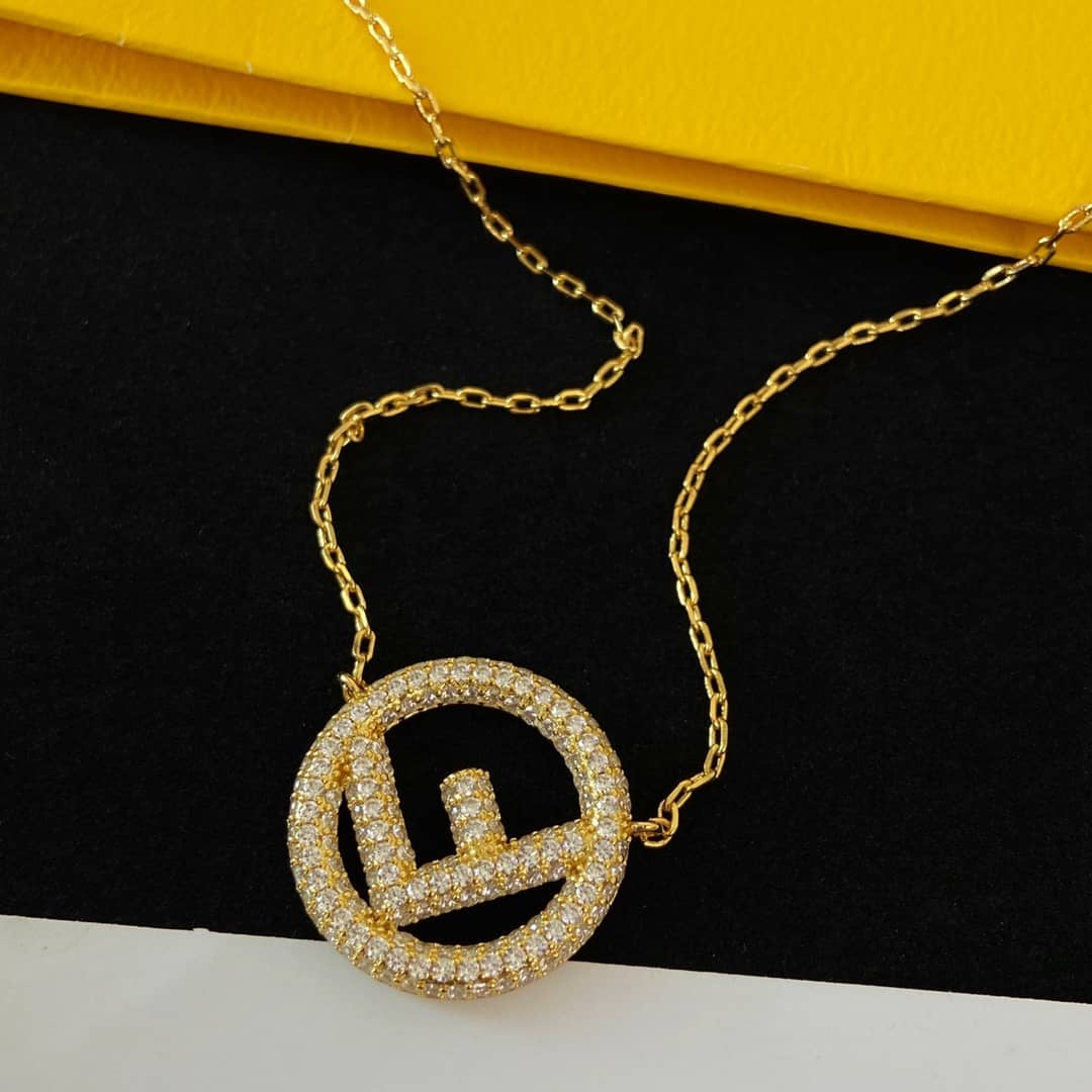 Fake F**di Logo Necklace