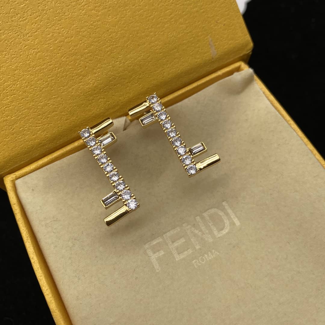Knockoff F**di Logo Earring