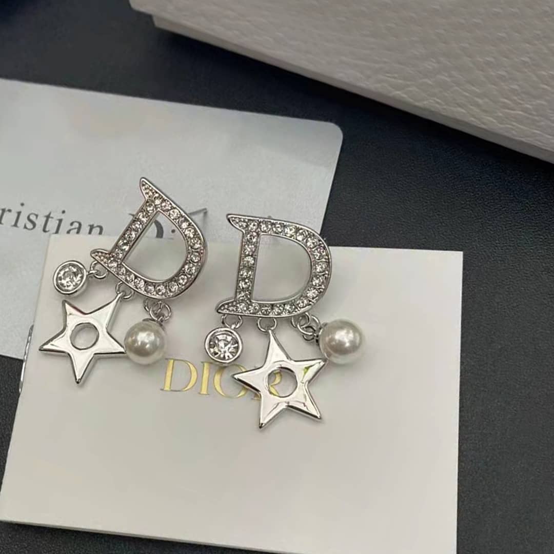 Knockoff Chr1st1an D10r Logo Earring