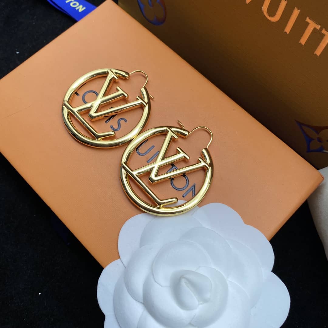 Knockoff L0vis Vvtt0n Logo Earring