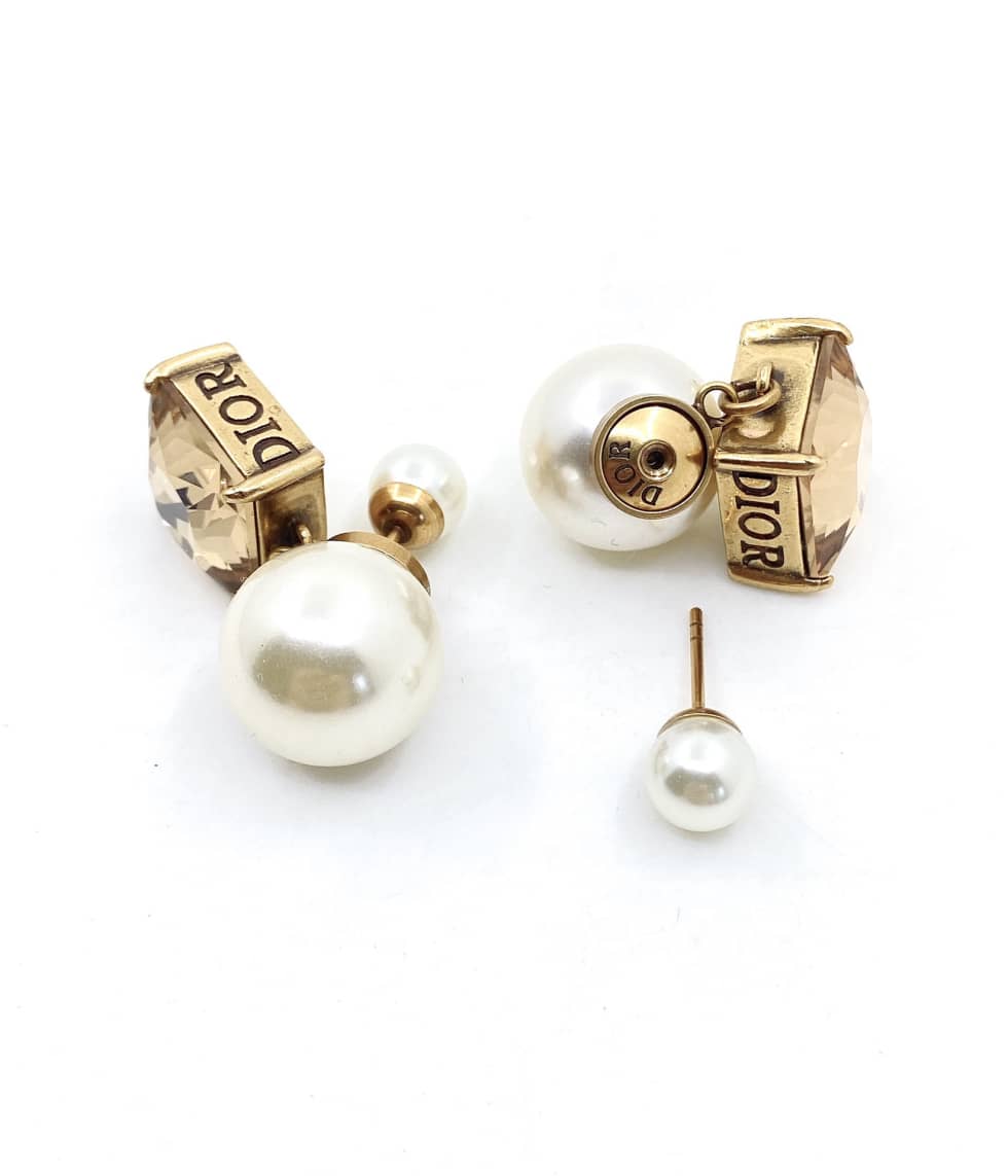 Fake Chr1st1an D10r Logo Earring