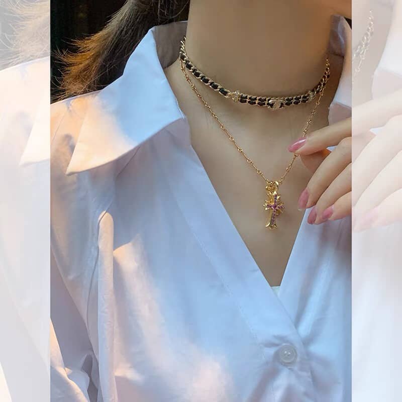 Ch*0me He**ts Necklace First Copy