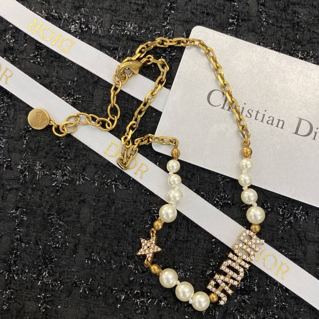 Wholesale Chr1st1an D10r Logo Necklace