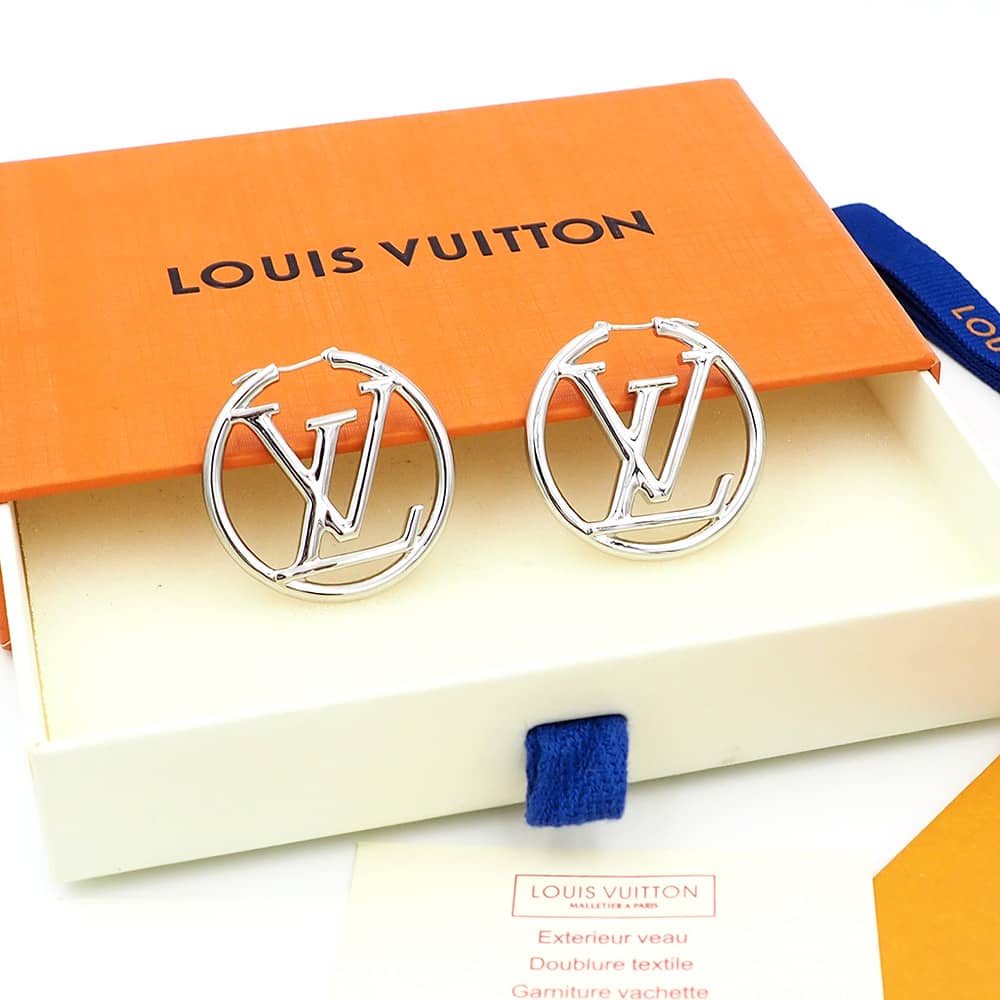 LV Hoop Earrings Dupe Logo AAA+