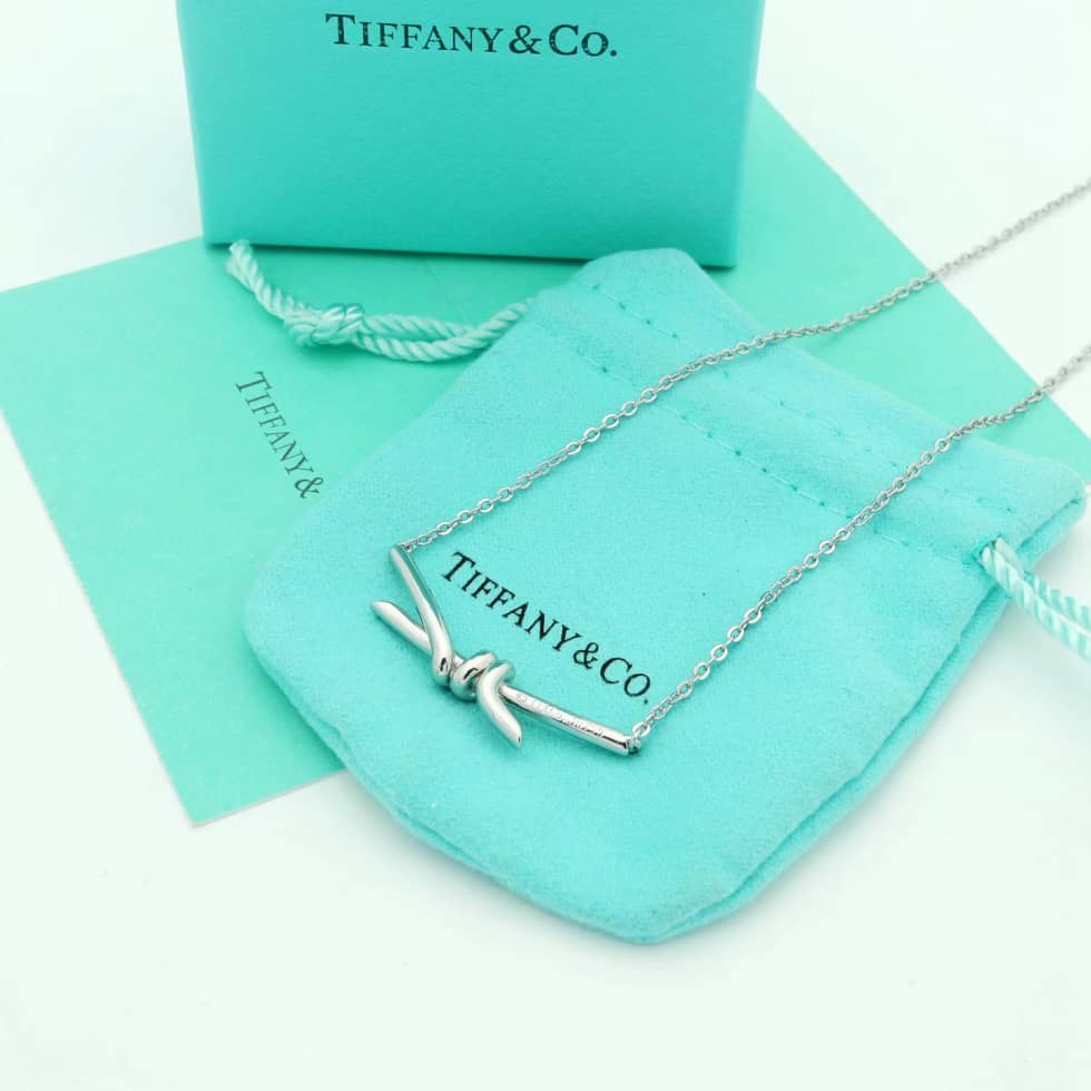 Fake T*f*ny Logo Necklace