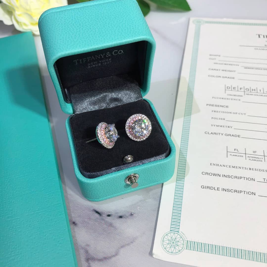 Fake T*f*ny Logo Earring