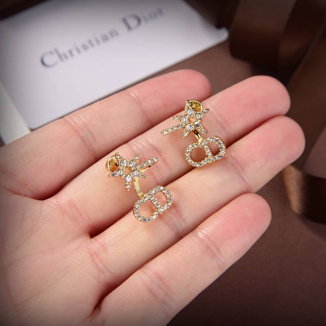 Knockoff Chr1st1an D10r Logo Earring