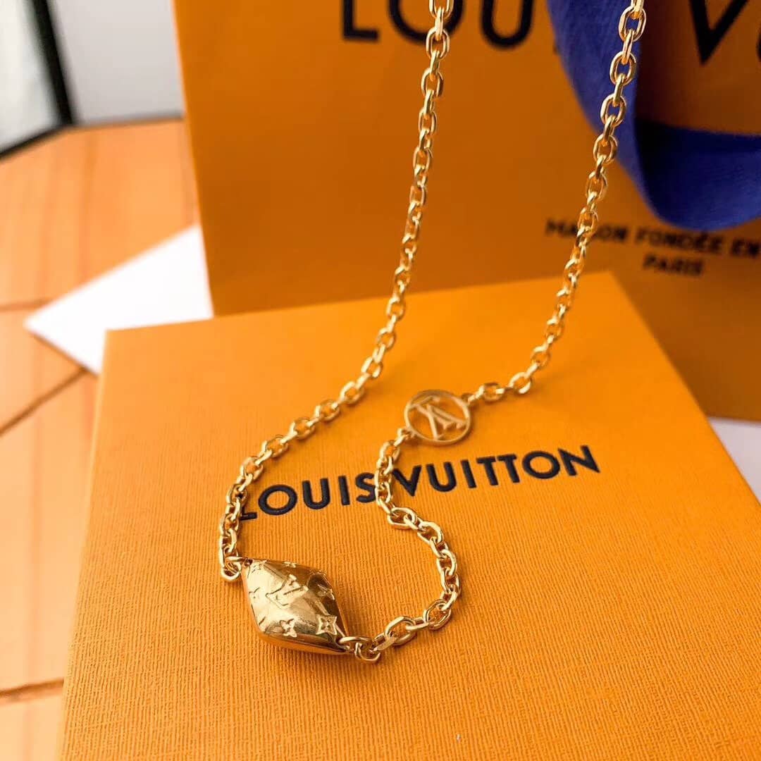 Fake L0vis Vvtt0n Logo Necklace