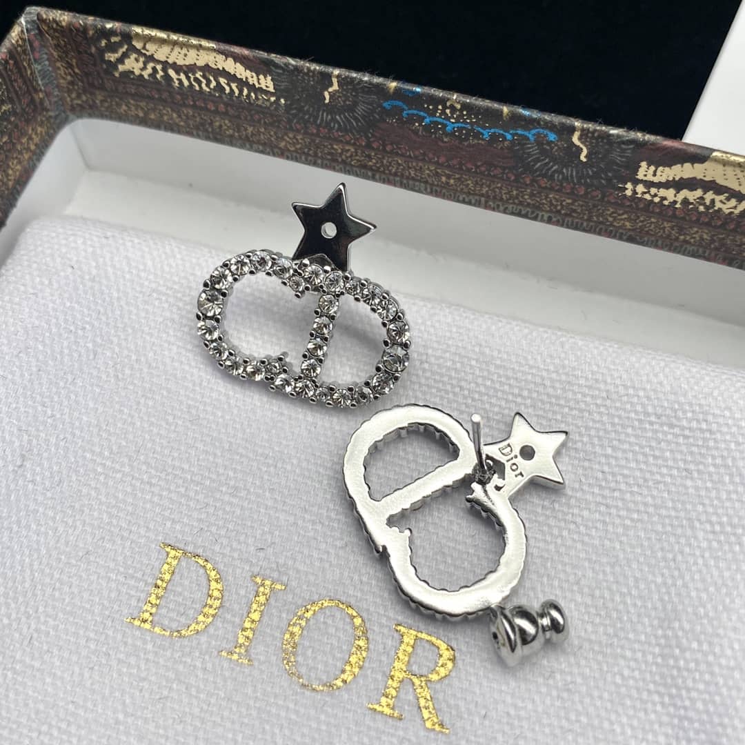 Fake Chr1st1an D10r Logo Earring