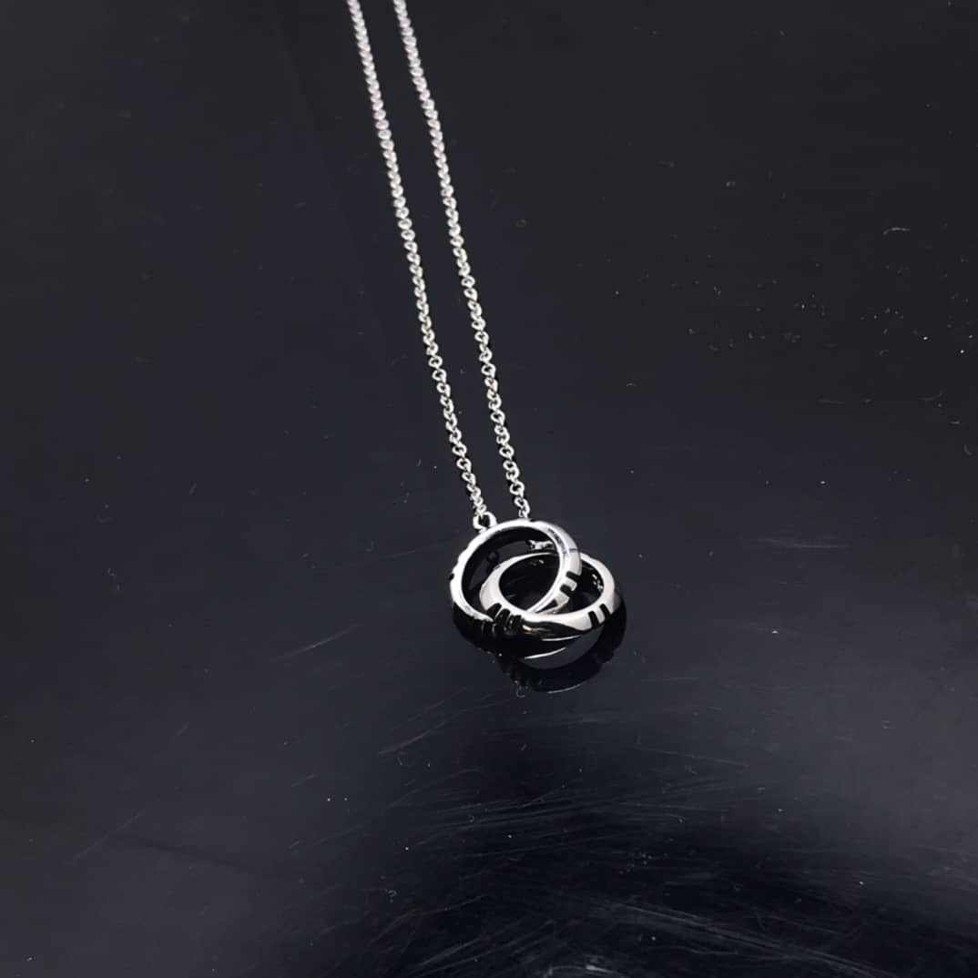 Fake T*f*ny Logo Necklace
