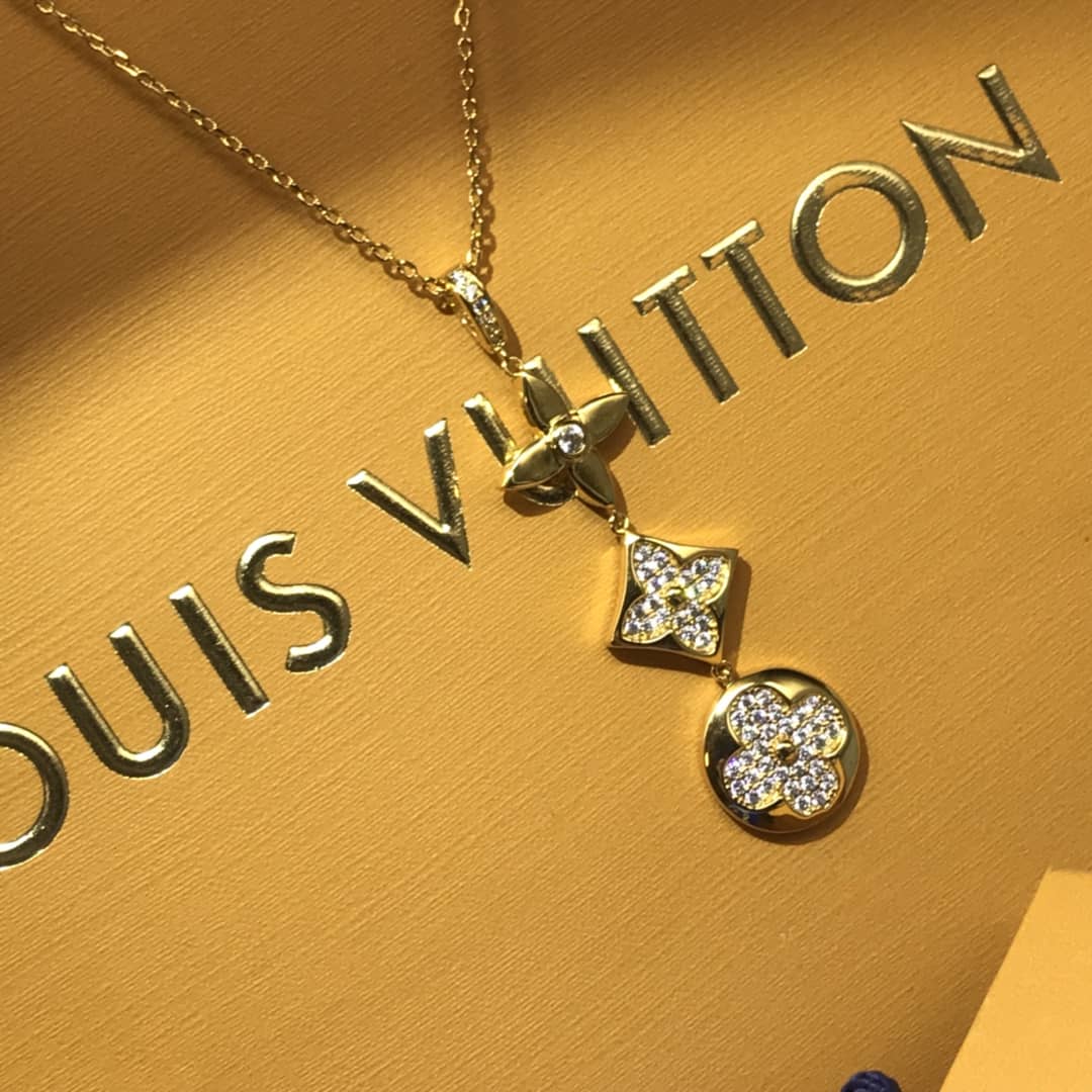 Knockoff L0vis Vvtt0n Logo Necklace