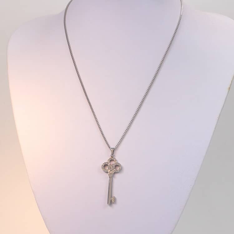 Fake T*f*ny Logo Necklace