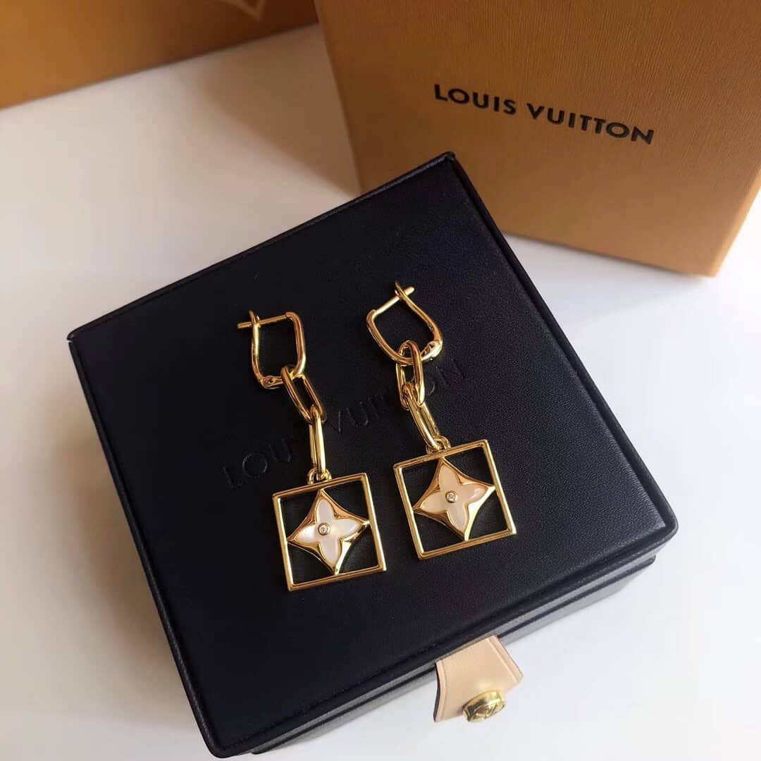 LV Hoop Earrings Dupe Logo AAA+