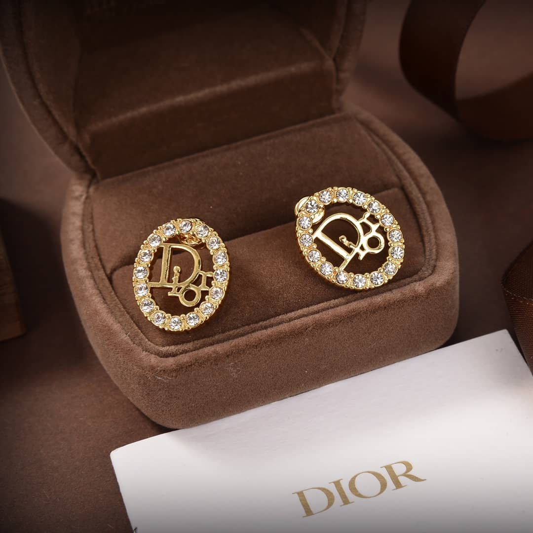 Fake Chr1st1an D10r Logo Earring