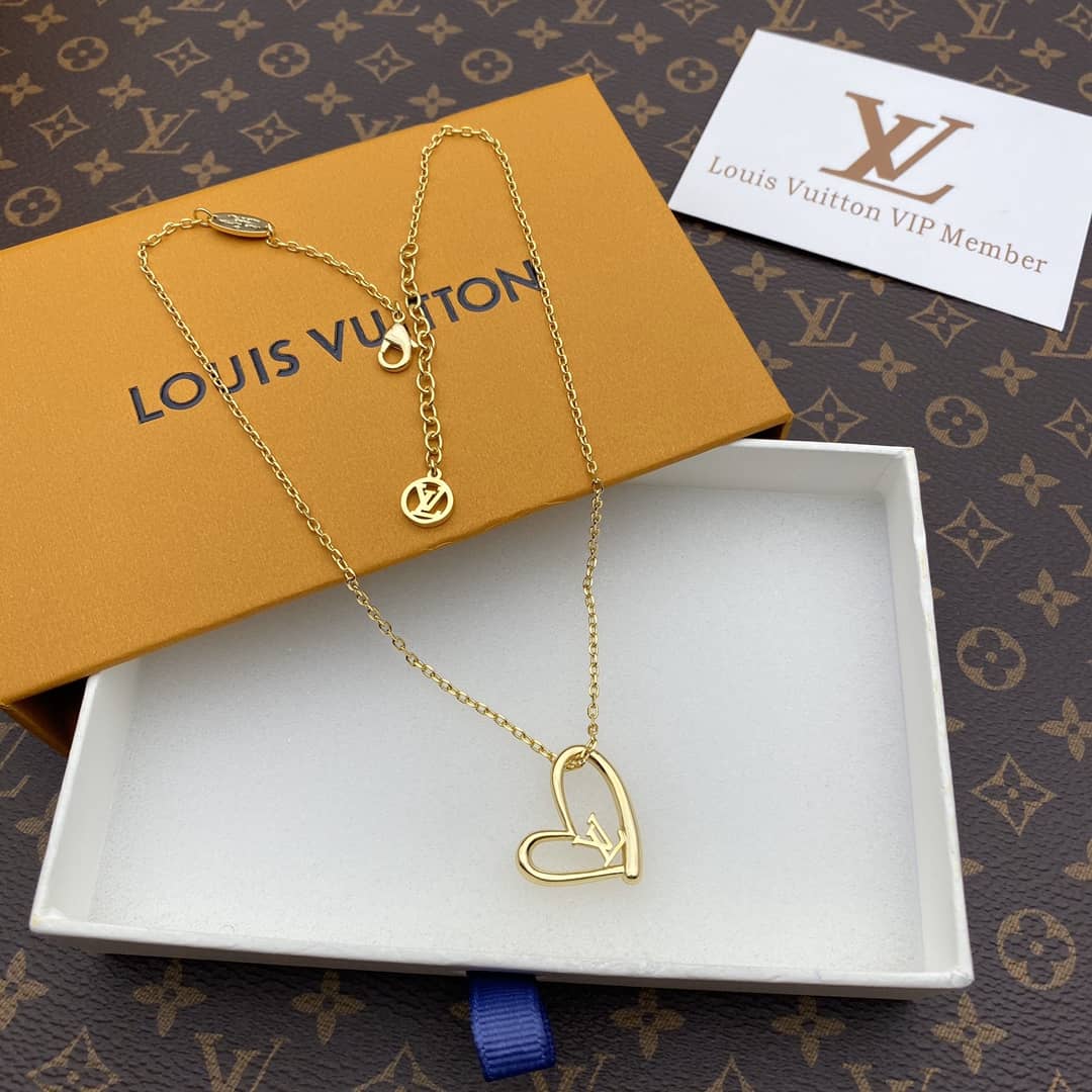 Fake L0vis Vvtt0n Logo Necklace
