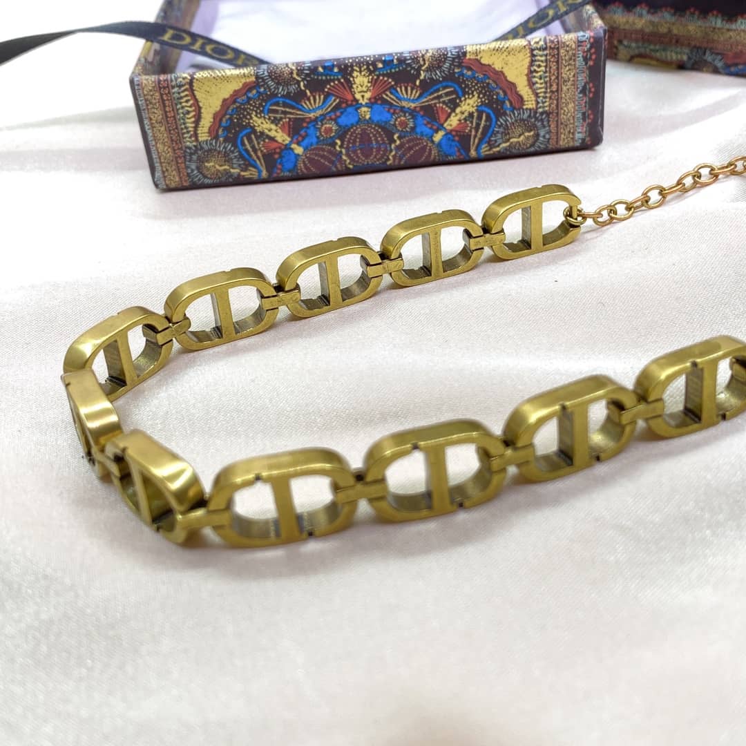 Knockoff Chr1st1an D10r Logo Necklace