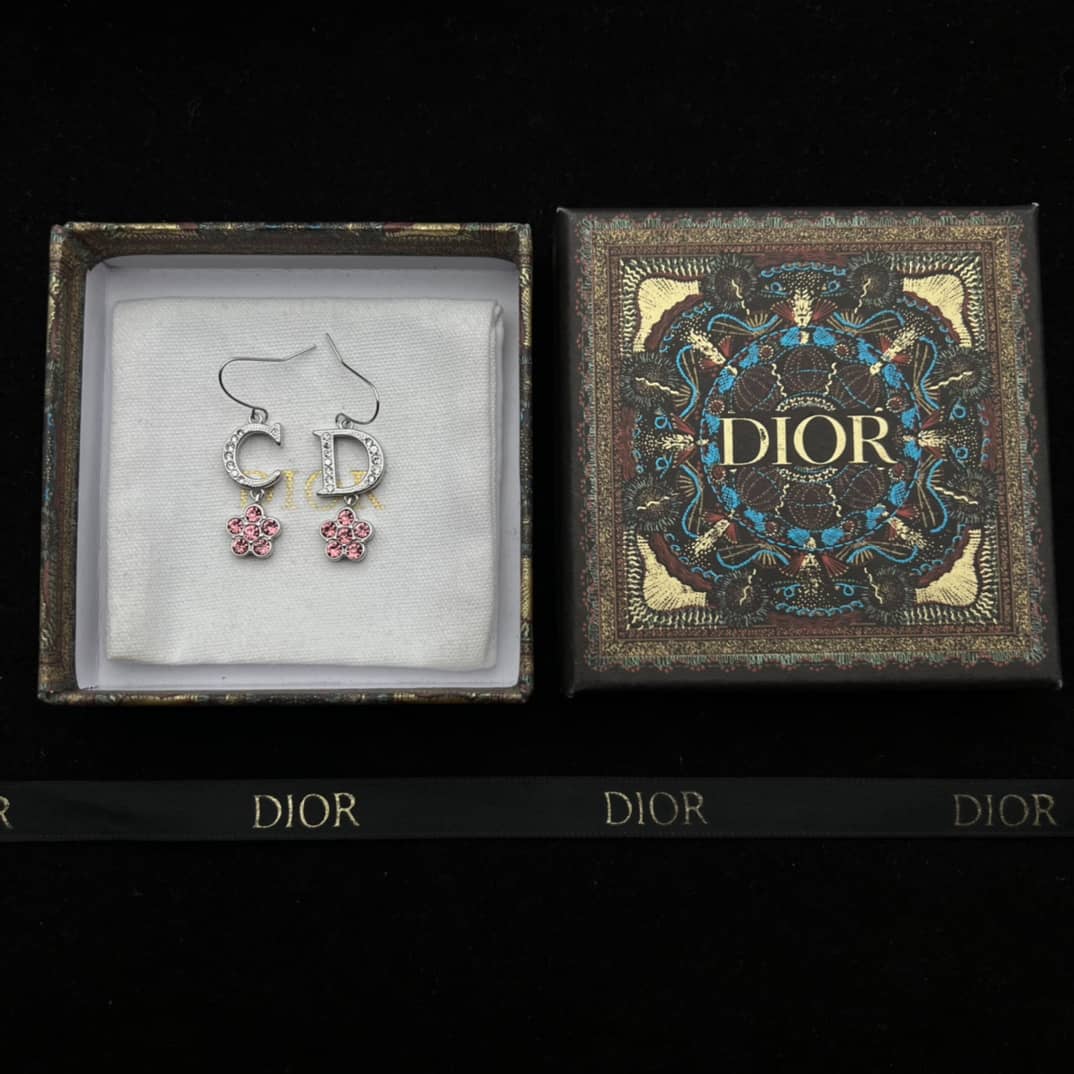 Fake Chr1st1an D10r Logo Earring
