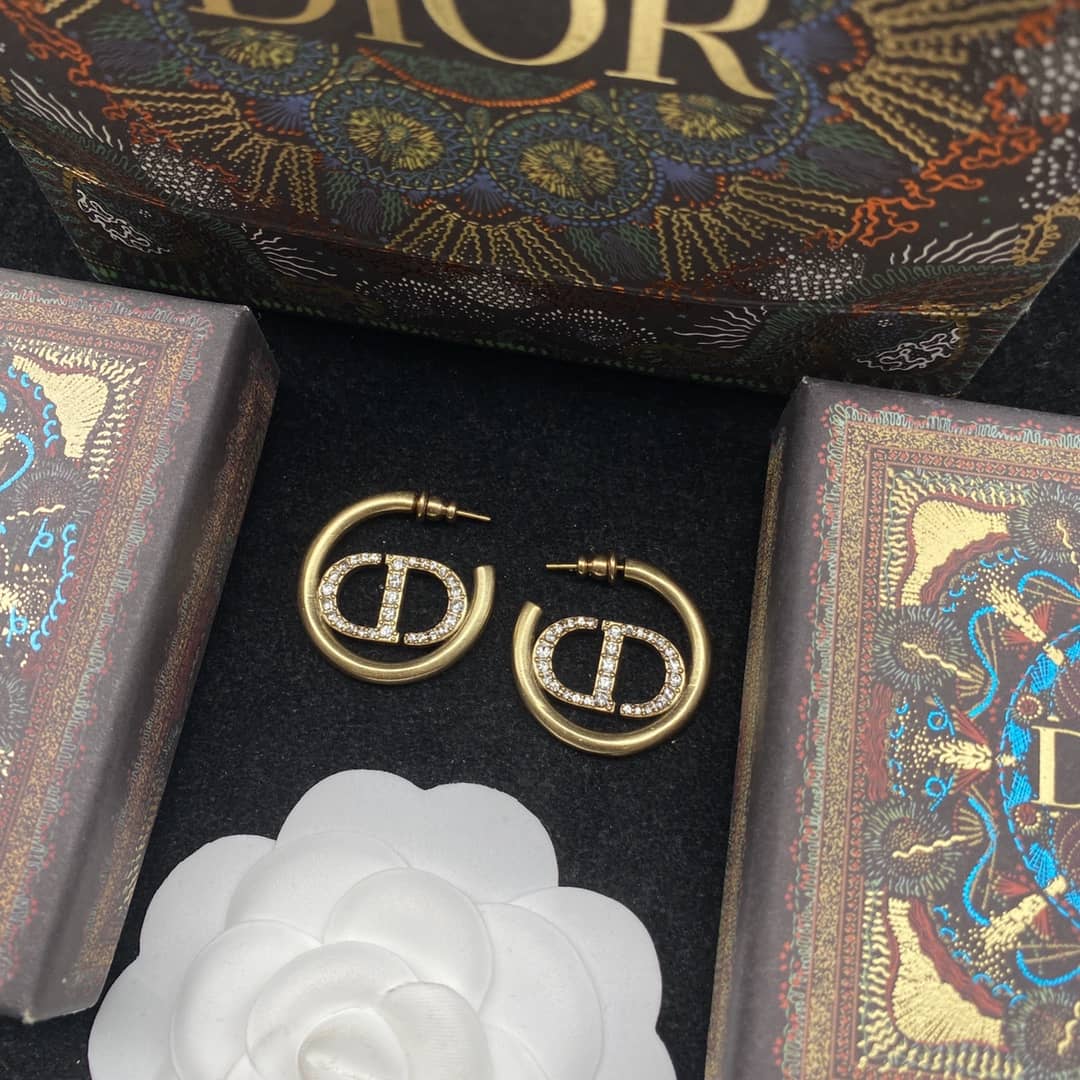 Knockoff Chr1st1an D10r Logo Earring