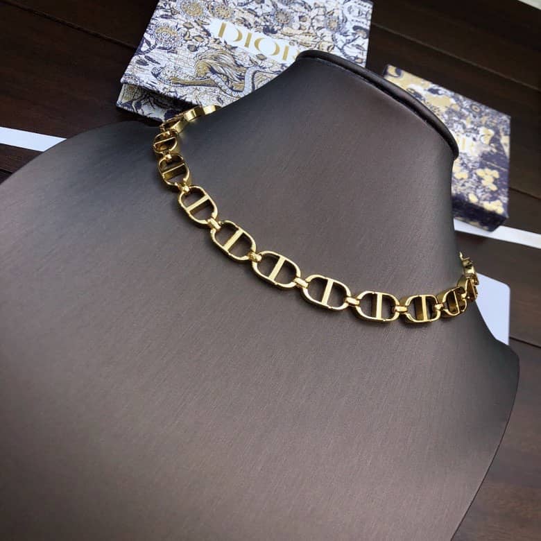 Knockoff Chr1st1an D10r Logo Necklace