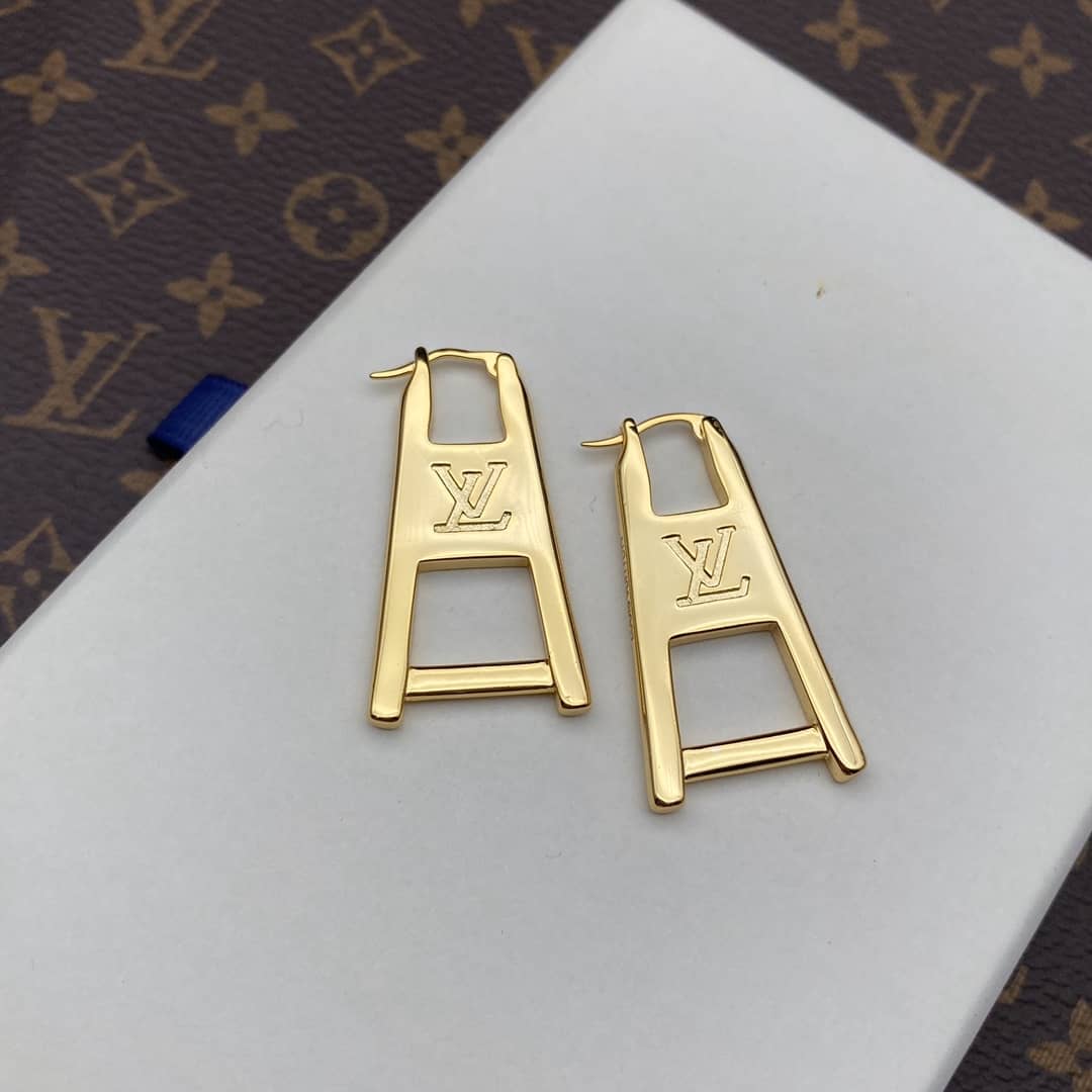 LV Hoop Earrings Dupe Logo AAA+