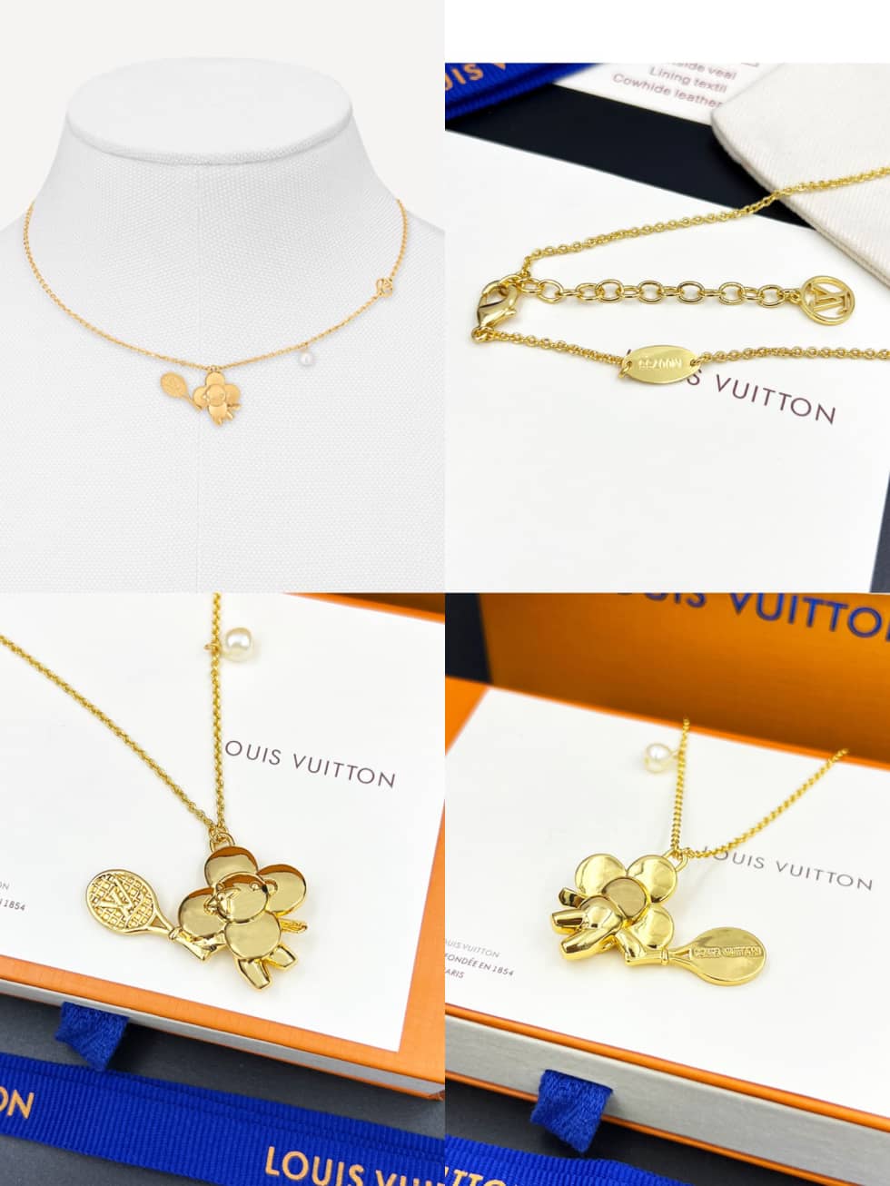 Fake L0vis Vvtt0n Logo Necklace
