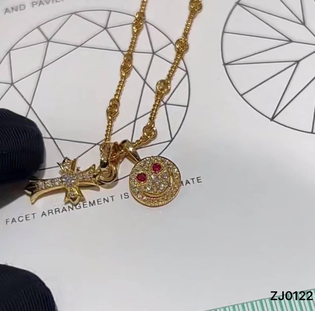 Wholesale Ch*0me He**ts Logo Necklace