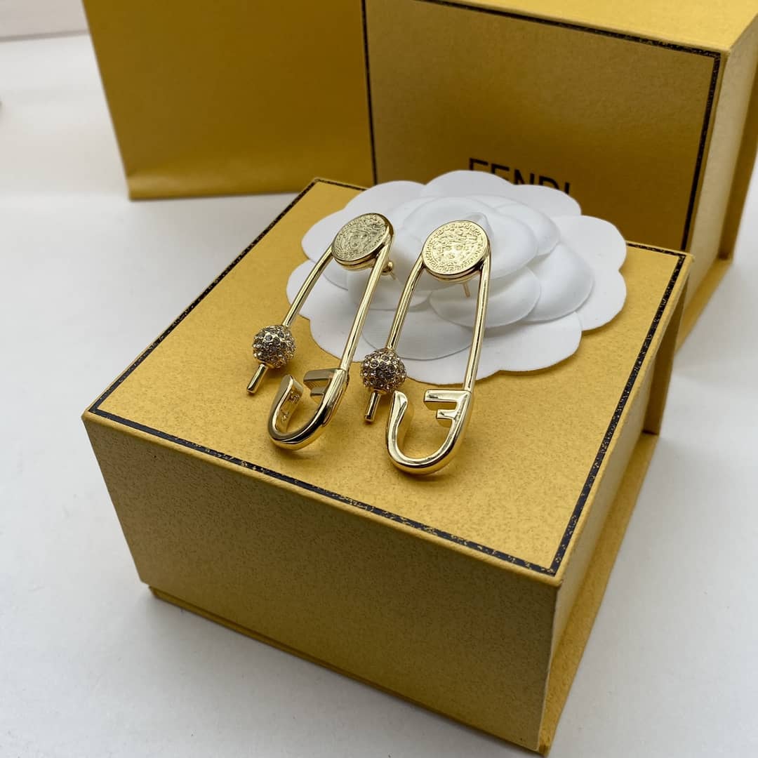 Knockoff F**di Logo Earring