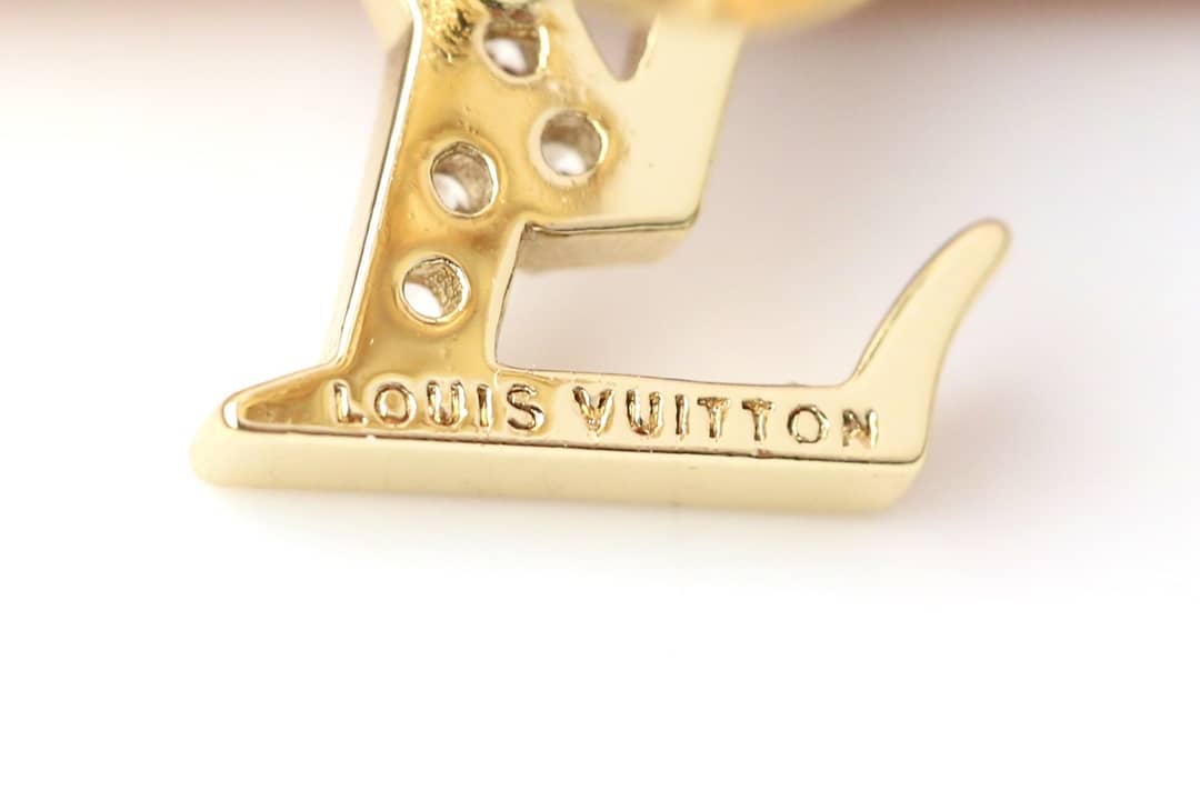 LV Hoop Earrings Dupe Logo