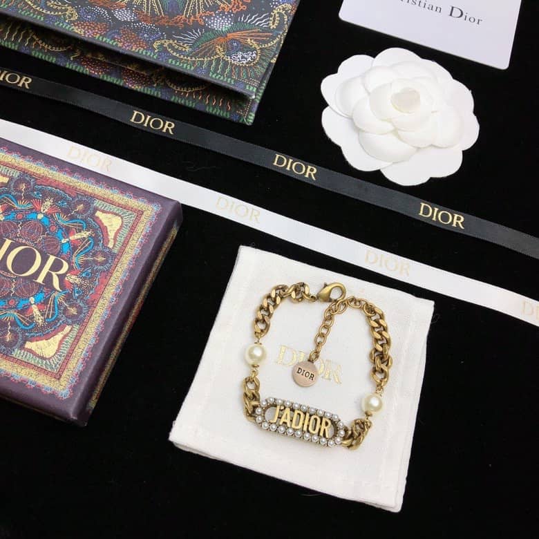 Fake Chr1st1an D10r Logo Bracelet